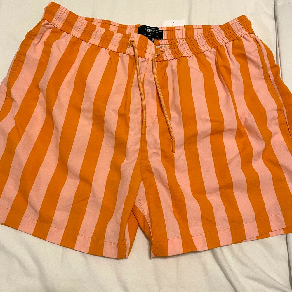 NWT-Mens Striped Trunks- XL